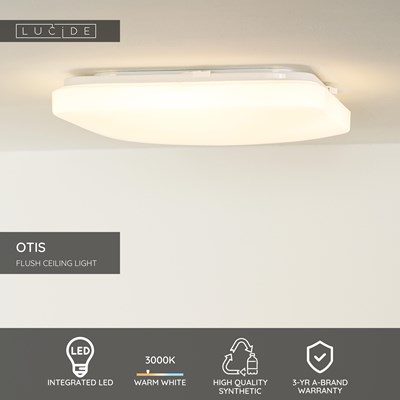 Lucide OTIS - Flush ceiling light - LED - 1x32W 3000K - Opal